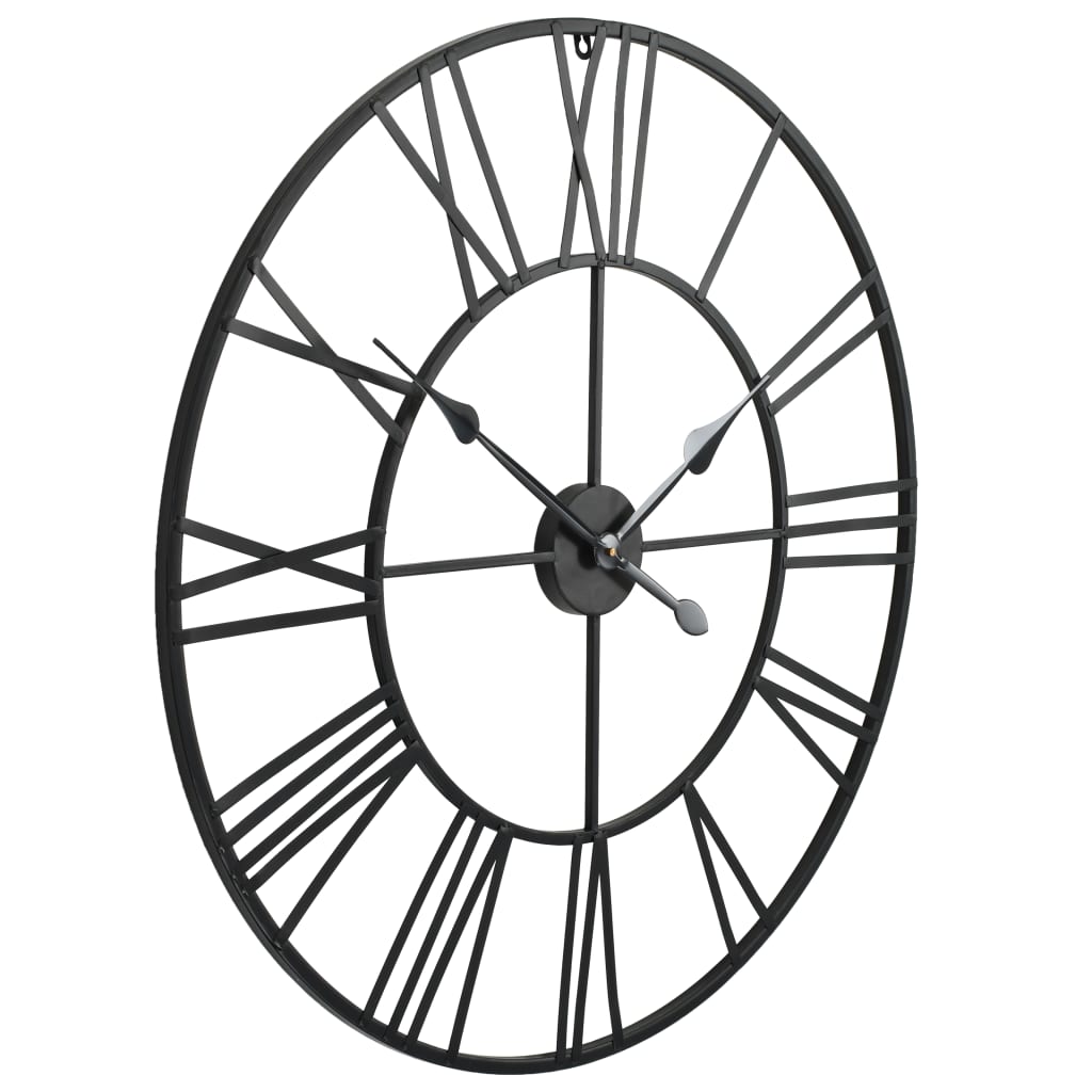 Wandklok vintage-stijl met quartz-mechanisme XXL 80 cm metaal is nu te koop bij PeponiXL, paradijselijk wonen!