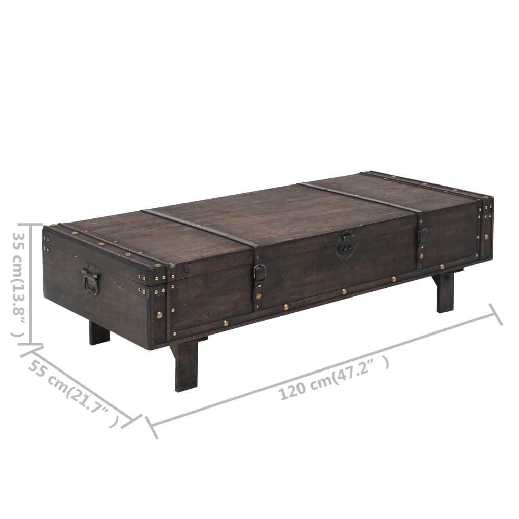 Salontafel vintage stijl 120x55x35 cm multiplex is nu te koop bij PeponiXL, paradijselijk wonen!