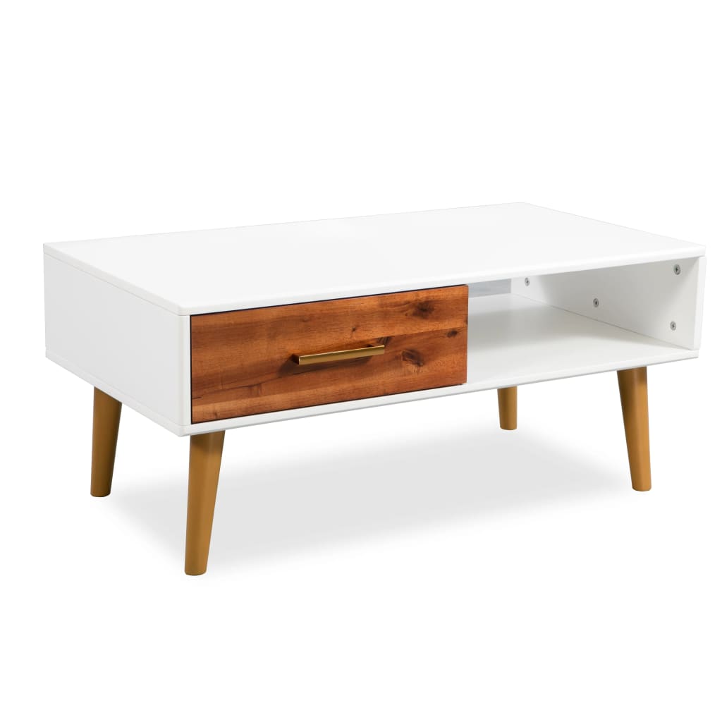 Salontafel 90x50x40 cm massief acaciahout is nu te koop bij PeponiXL, paradijselijk wonen!