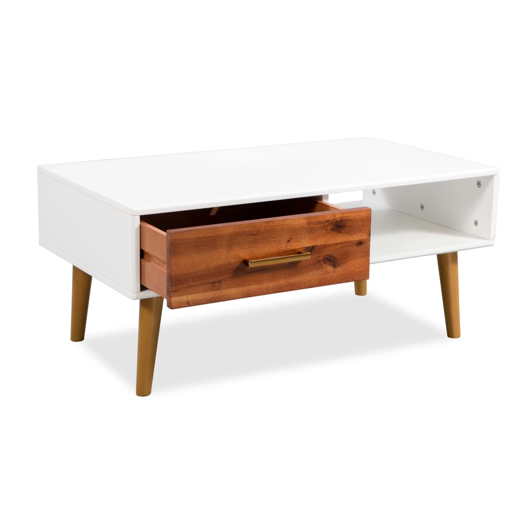 Salontafel 90x50x40 cm massief acaciahout is nu te koop bij PeponiXL, paradijselijk wonen!