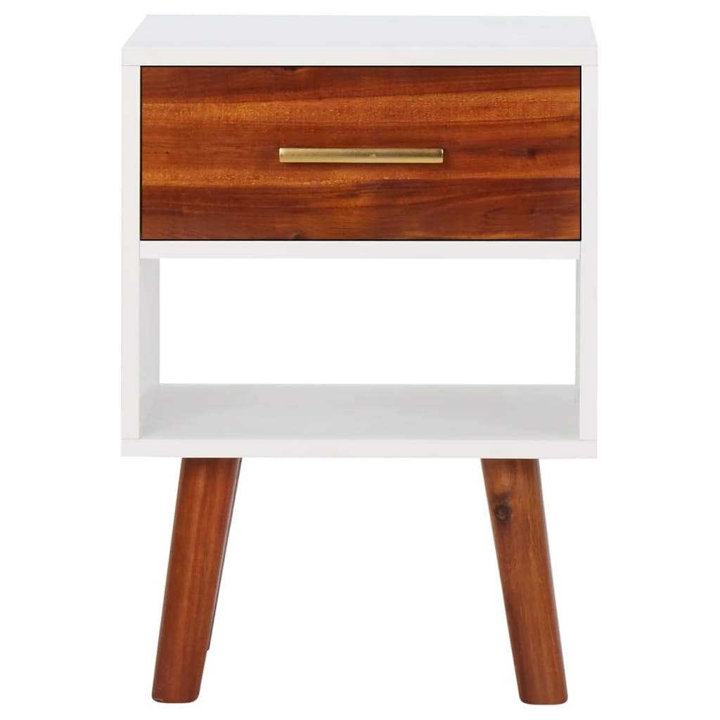Nachtkastje 40x30x57 cm massief acaciahout is nu te koop bij PeponiXL, paradijselijk wonen!