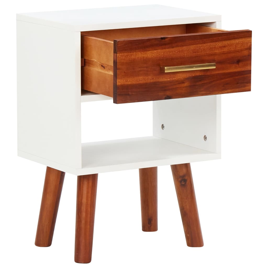 Nachtkastjes 2 st 40x30x57 cm massief acaciahout is nu te koop bij PeponiXL, paradijselijk wonen!
