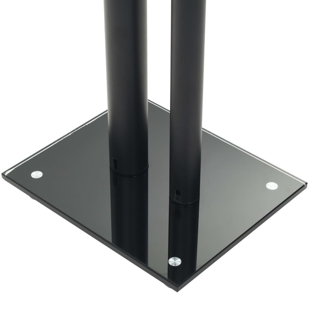 Speakerstandaarden zuil-ontwerp gehard glas zwart 2 st is nu te koop bij PeponiXL, paradijselijk wonen!