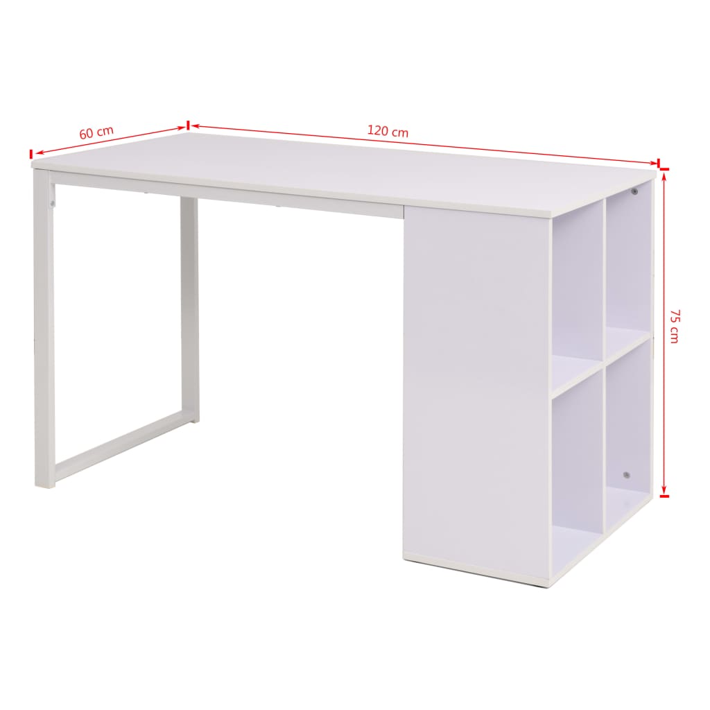 Schrijftafel 120x60x75 cm wit is nu te koop bij PeponiXL, paradijselijk wonen!