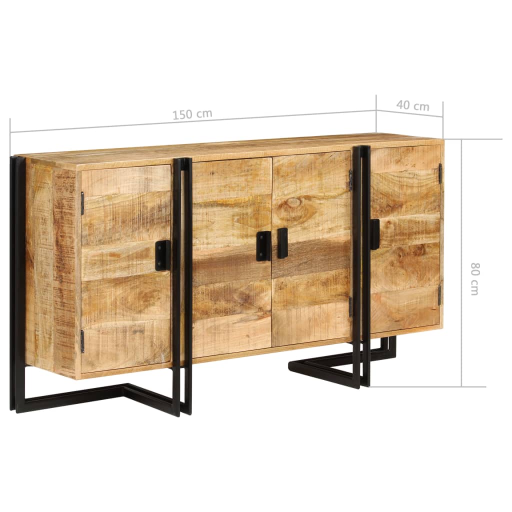 Dressoir 150x40x80 cm massief mangohout is nu te koop bij PeponiXL, paradijselijk wonen!