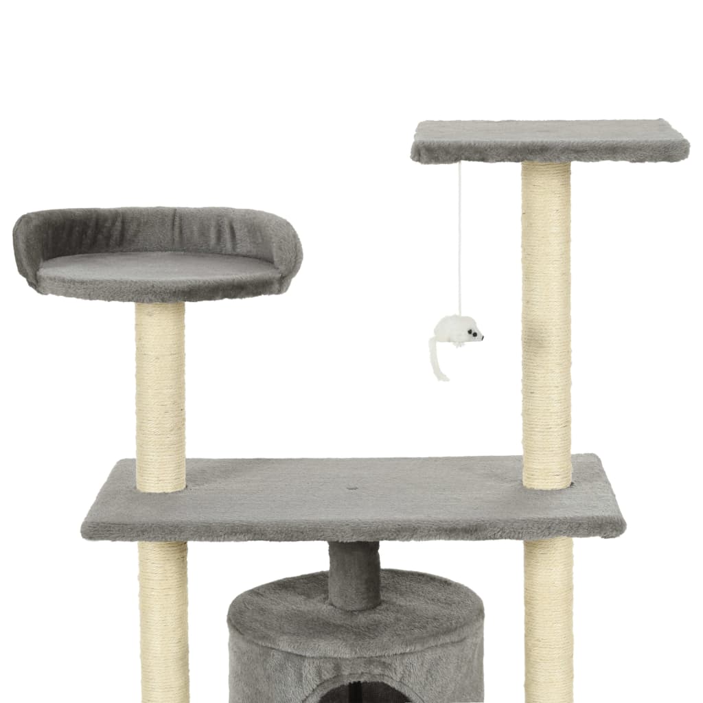 Kattenkrabpaal met sisal krabpalen 95 cm grijs is nu te koop bij PeponiXL, paradijselijk wonen!