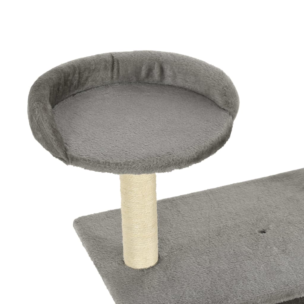 Kattenkrabpaal met sisal krabpalen 95 cm grijs is nu te koop bij PeponiXL, paradijselijk wonen!