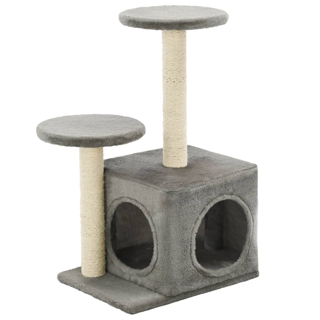 Kattenkrabpaal met sisal krabpalen 60 cm grijs is nu te koop bij PeponiXL, paradijselijk wonen!