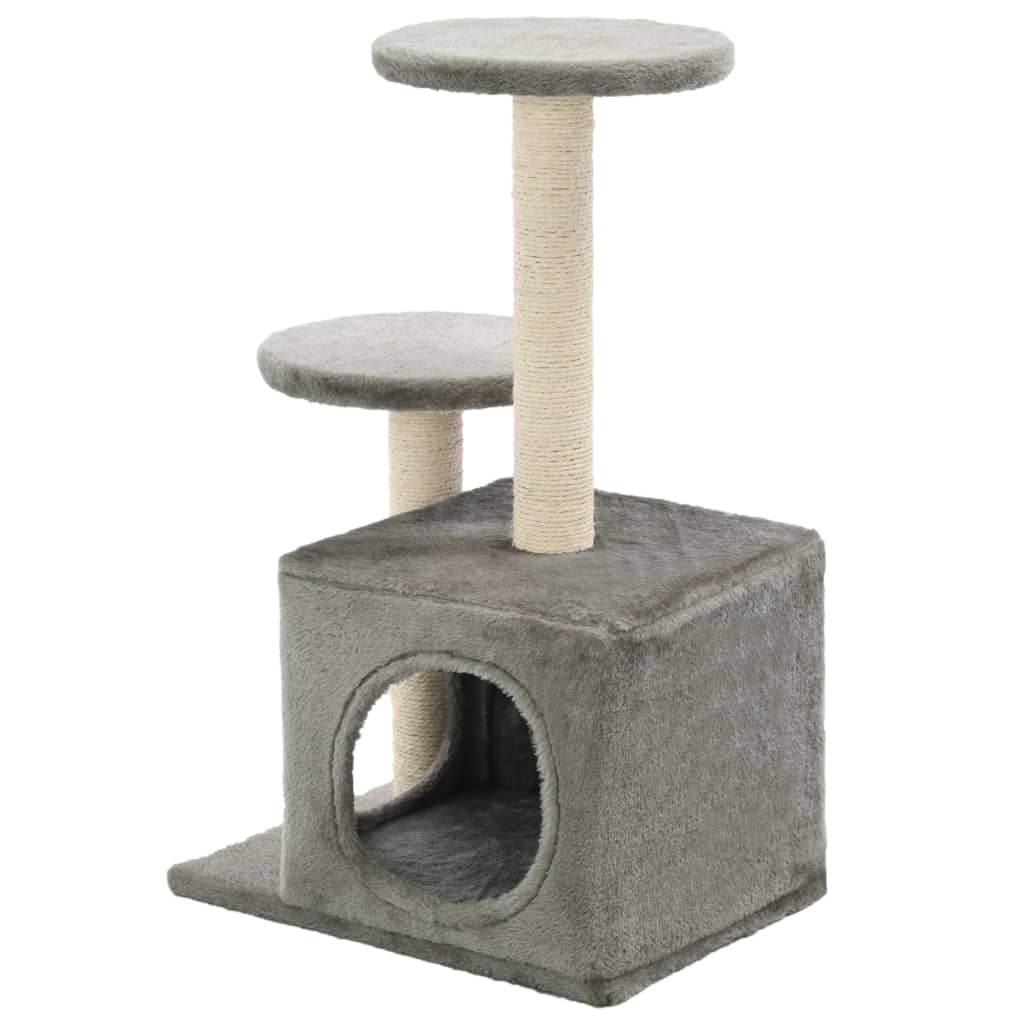 Kattenkrabpaal met sisal krabpalen 60 cm grijs is nu te koop bij PeponiXL, paradijselijk wonen!