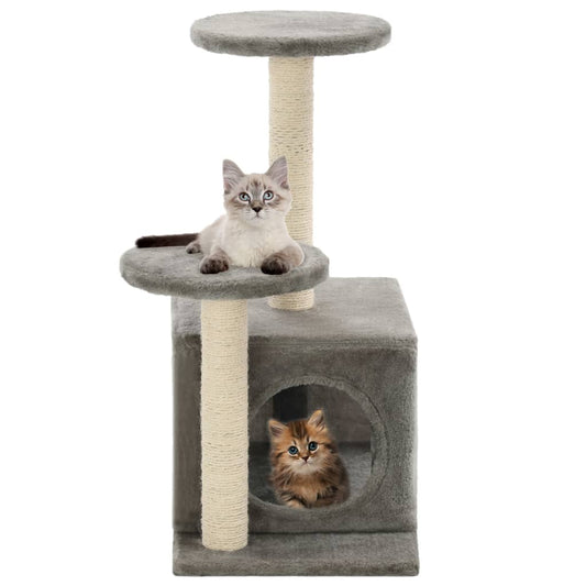Kattenkrabpaal met sisal krabpalen 60 cm grijs is nu te koop bij PeponiXL, paradijselijk wonen!