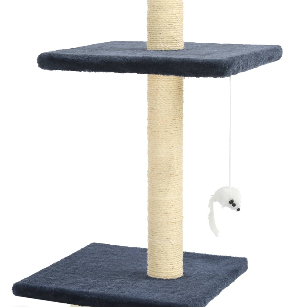 Kattenkrabpaal met sisal krabpalen 260 cm donkerblauw is nu te koop bij PeponiXL, paradijselijk wonen!