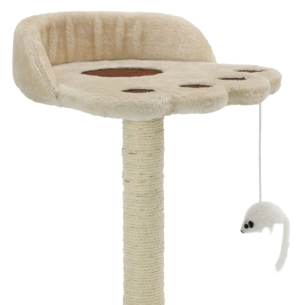 Kattenkrabpaal met sisal krabpaal 40 cm beige en bruin is nu te koop bij PeponiXL, paradijselijk wonen!