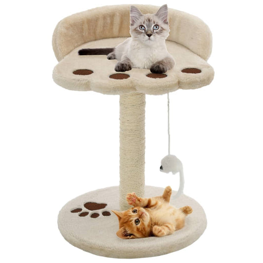 Kattenkrabpaal met sisal krabpaal 40 cm beige en bruin is nu te koop bij PeponiXL, paradijselijk wonen!