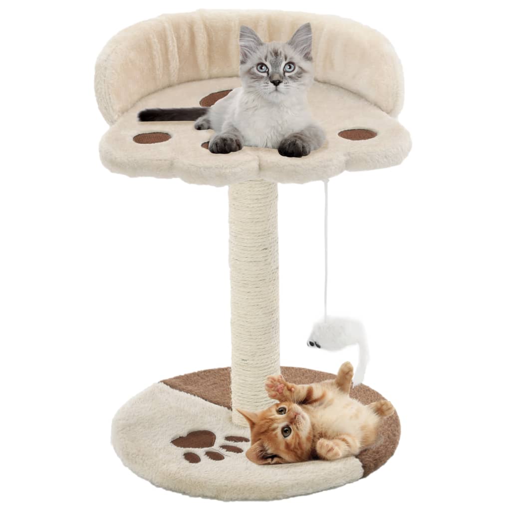 Kattenkrabpaal met sisal krabpaal 40 cm beige en bruin is nu te koop bij PeponiXL, paradijselijk wonen!