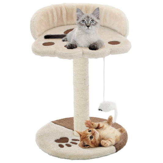 Kattenkrabpaal met sisal krabpaal 40 cm beige en bruin is nu te koop bij PeponiXL, paradijselijk wonen!