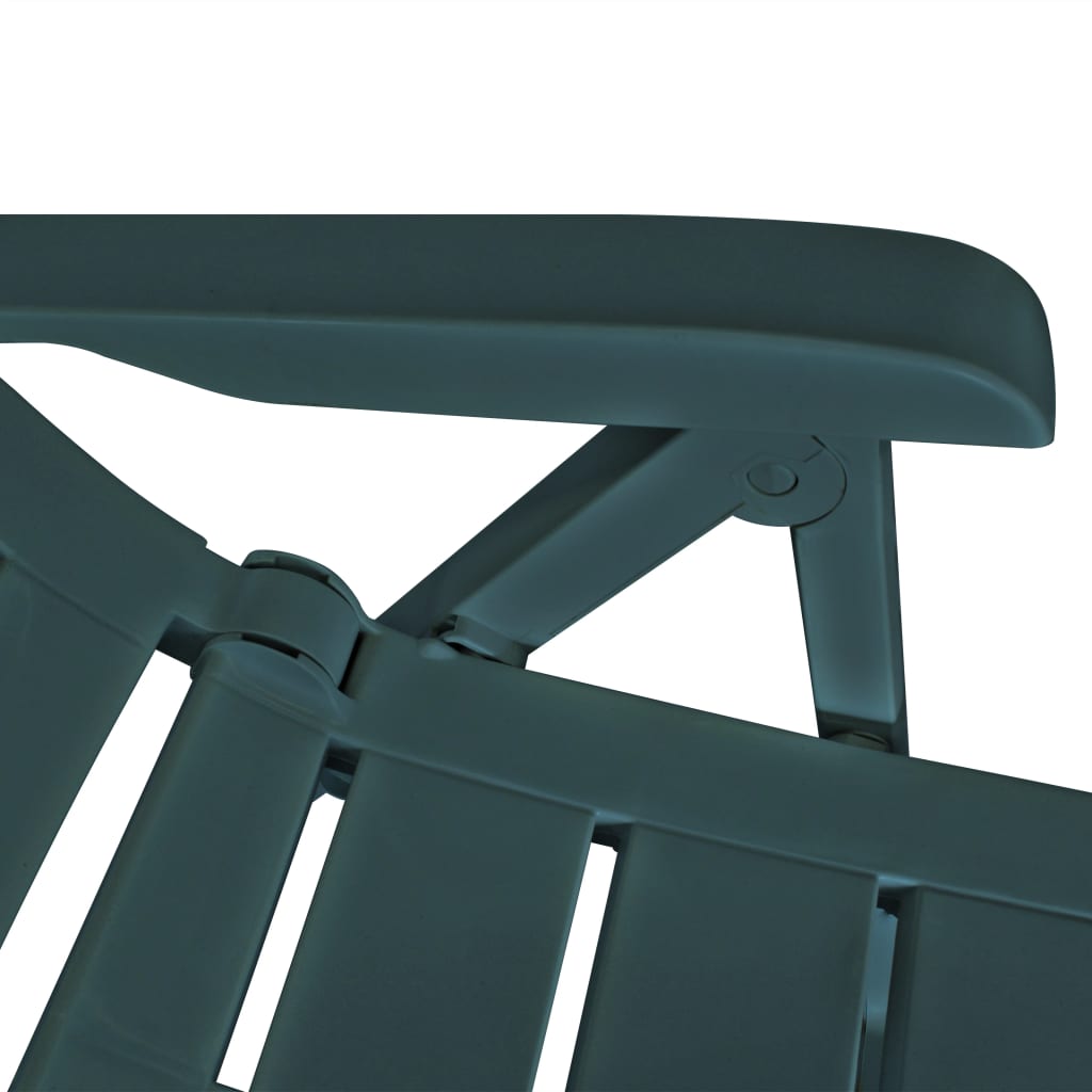 Tuinstoelen 4 st verstelbaar kunststof groen is nu te koop bij PeponiXL, paradijselijk wonen!