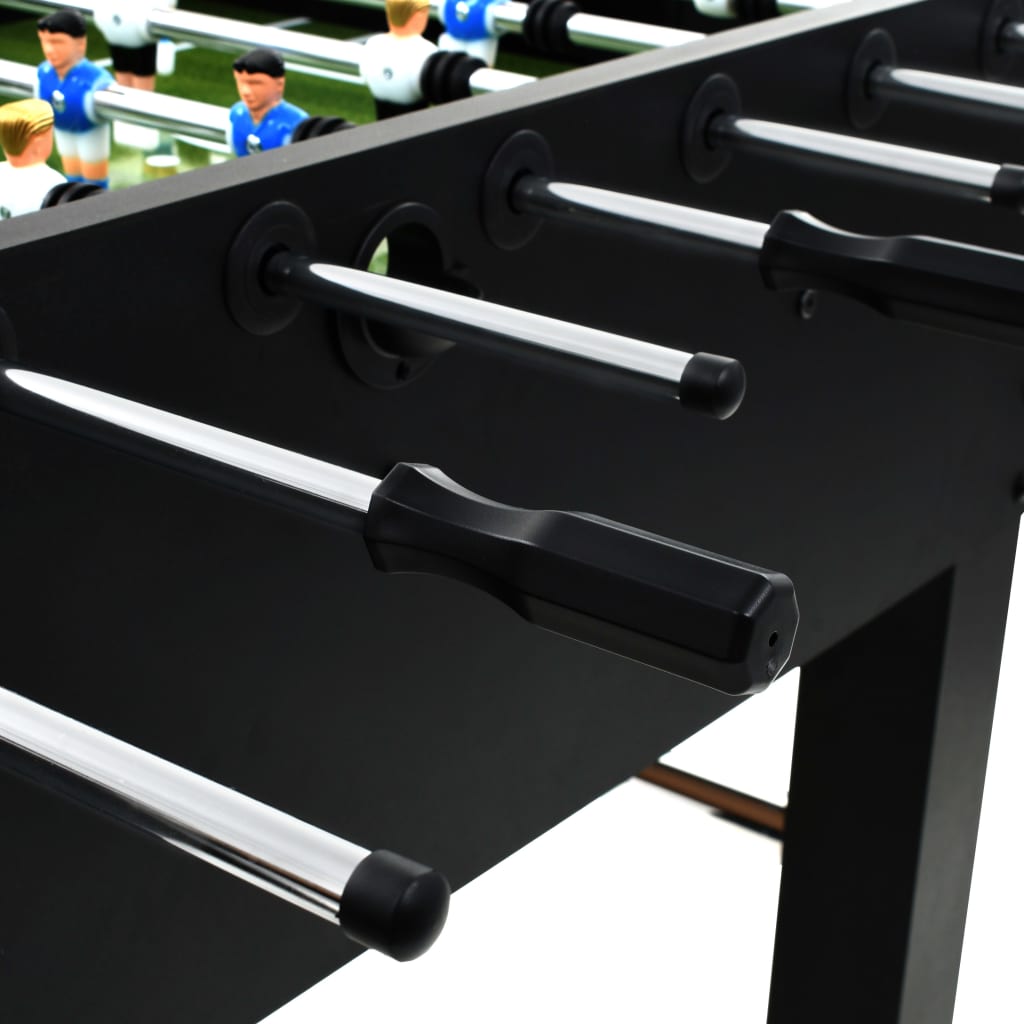 Voetbaltafel 60 kg 140x74,5x87,5 cm staal zwart is nu te koop bij PeponiXL, paradijselijk wonen!