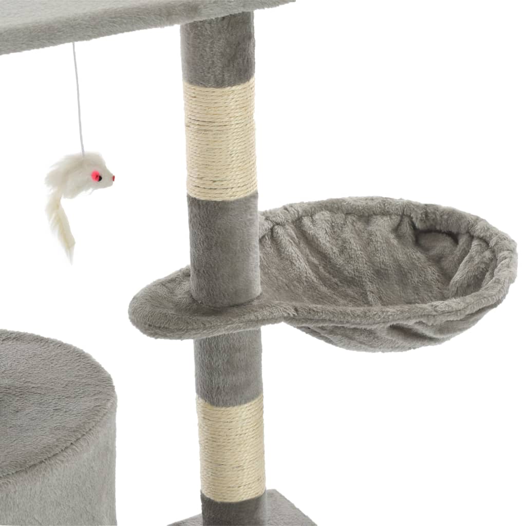 Kattenkrabpaal met sisal krabpalen 138 cm grijs is nu te koop bij PeponiXL, paradijselijk wonen!
