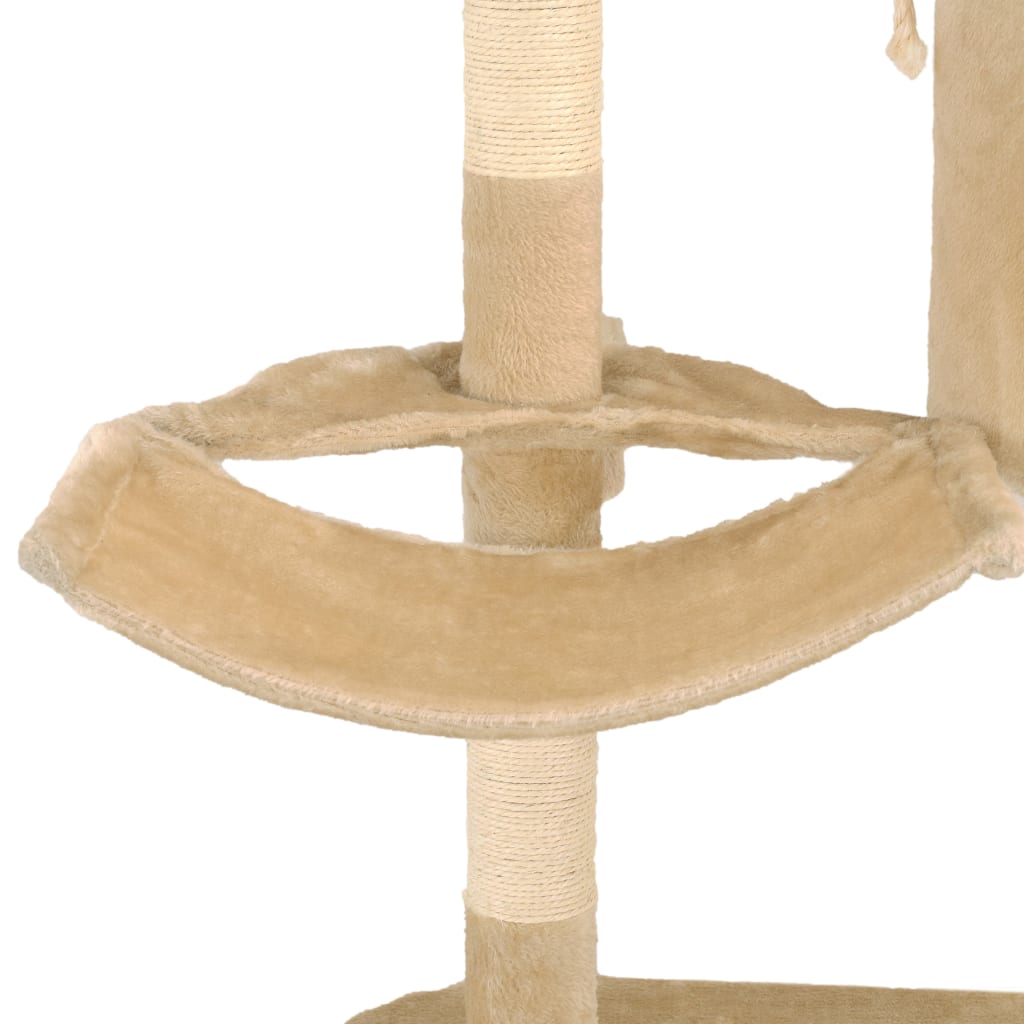 Kattenkrabpaal met sisal krabpalen wandmontage 194 cm beige is nu te koop bij PeponiXL, paradijselijk wonen!