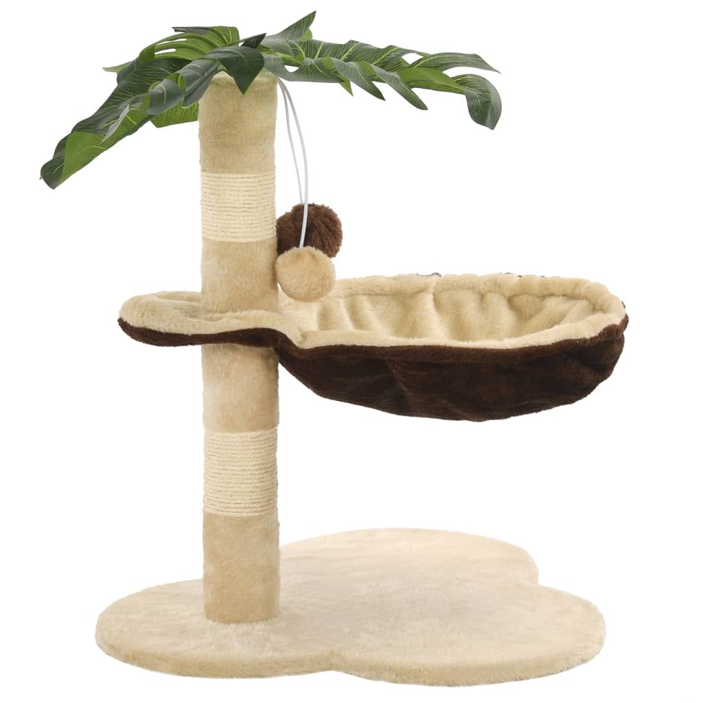 Kattenkrabpaal met sisal krabpaal 50 cm beige en bruin is nu te koop bij PeponiXL, paradijselijk wonen!