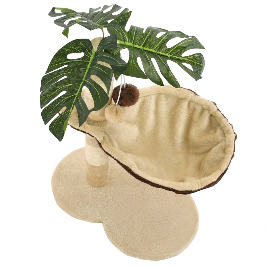Kattenkrabpaal met sisal krabpaal 50 cm beige en bruin is nu te koop bij PeponiXL, paradijselijk wonen!