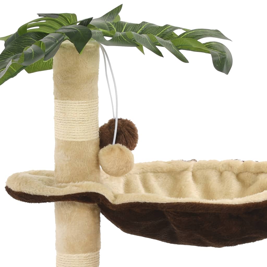 Kattenkrabpaal met sisal krabpaal 50 cm beige en bruin is nu te koop bij PeponiXL, paradijselijk wonen!