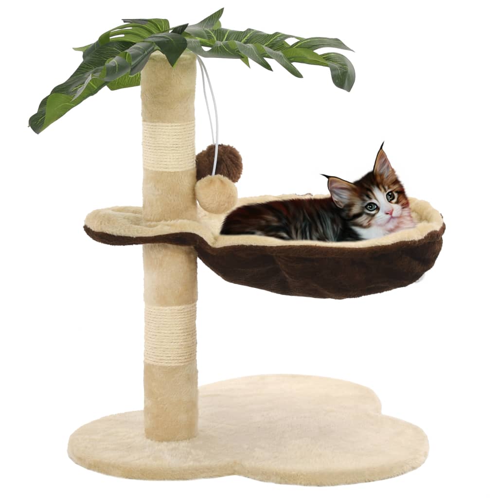 Kattenkrabpaal met sisal krabpaal 50 cm beige en bruin is nu te koop bij PeponiXL, paradijselijk wonen!