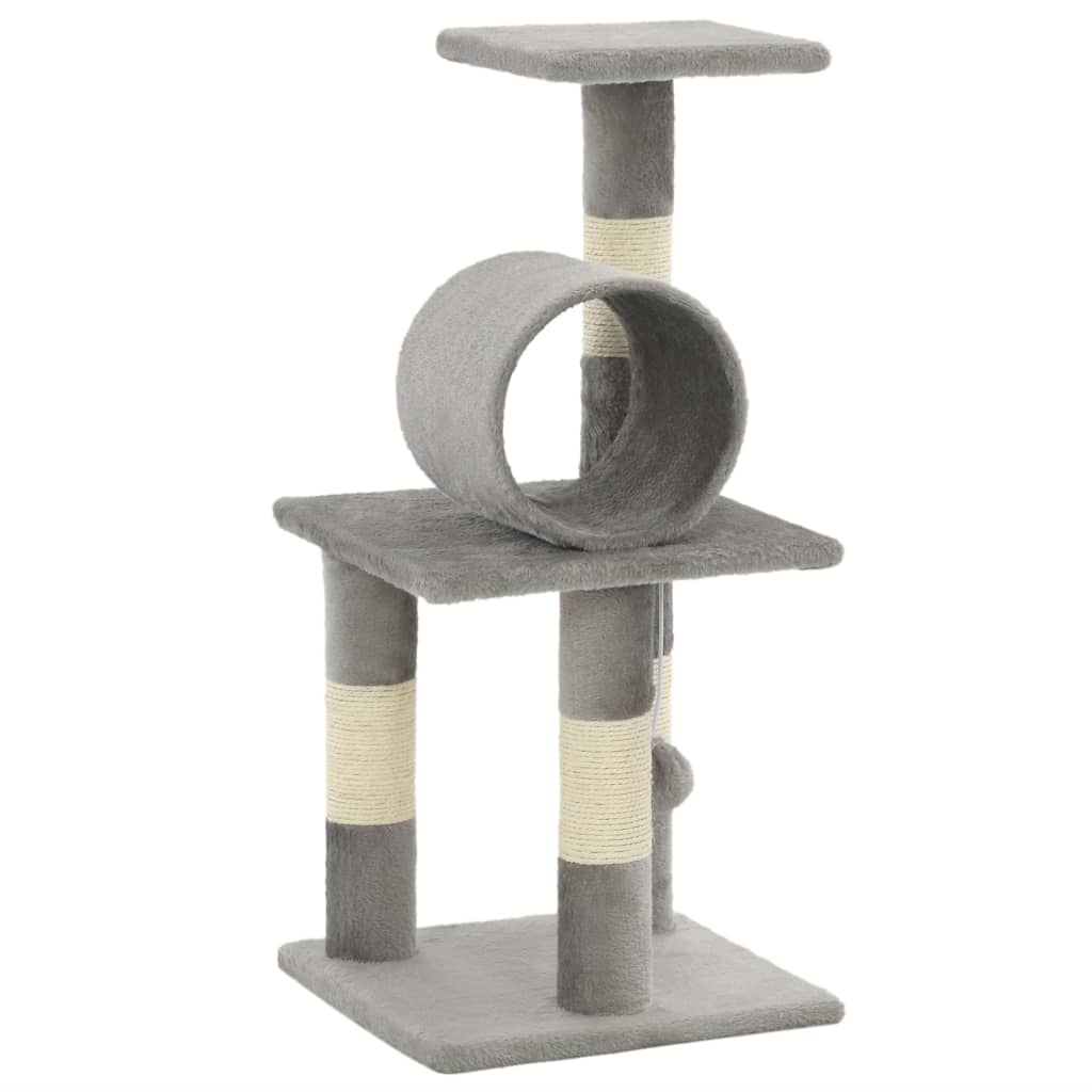 Kattenkrabpaal met sisal krabpalen 65 cm grijs is nu te koop bij PeponiXL, paradijselijk wonen!
