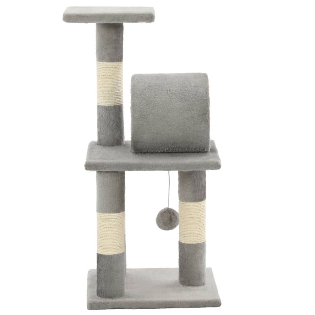 Kattenkrabpaal met sisal krabpalen 65 cm grijs is nu te koop bij PeponiXL, paradijselijk wonen!