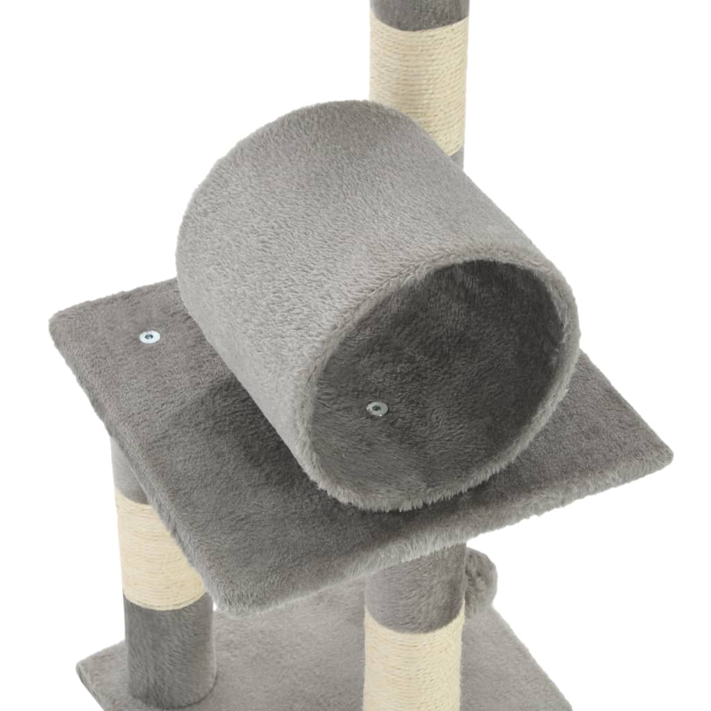 Kattenkrabpaal met sisal krabpalen 65 cm grijs is nu te koop bij PeponiXL, paradijselijk wonen!