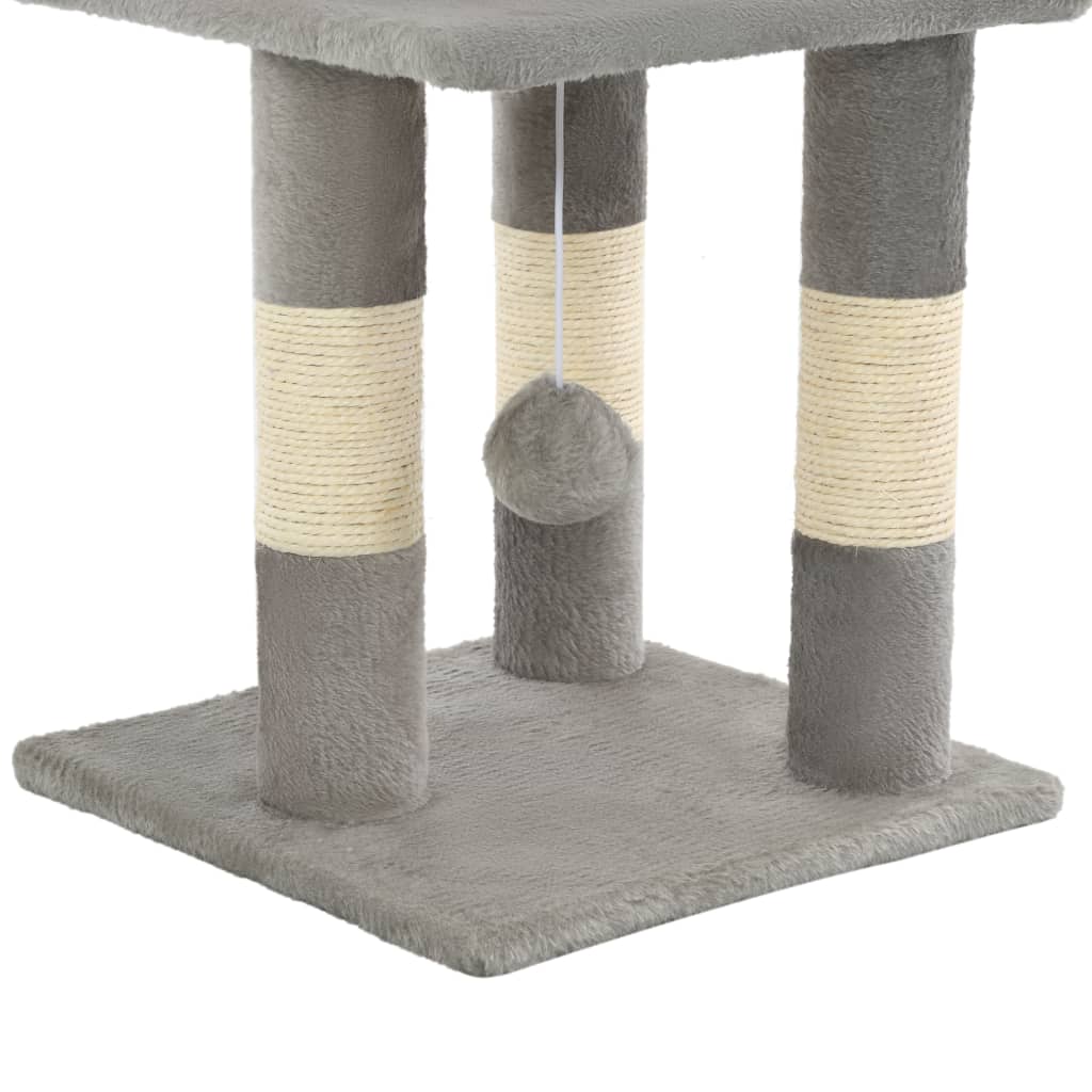 Kattenkrabpaal met sisal krabpalen 65 cm grijs is nu te koop bij PeponiXL, paradijselijk wonen!