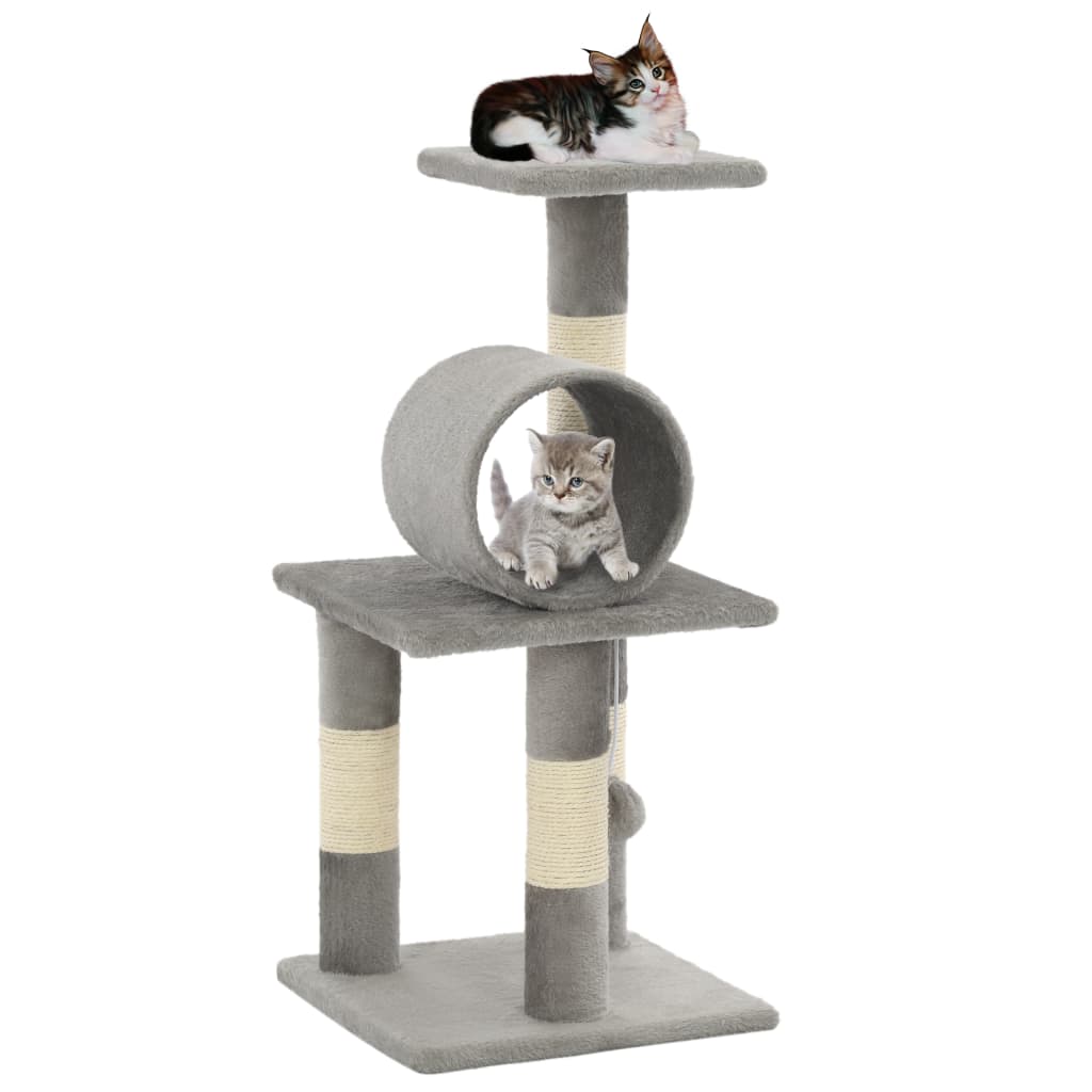 Kattenkrabpaal met sisal krabpalen 65 cm grijs is nu te koop bij PeponiXL, paradijselijk wonen!