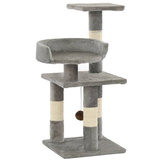 Kattenkrabpaal met sisal krabpalen 65 cm grijs is nu te koop bij PeponiXL, paradijselijk wonen!