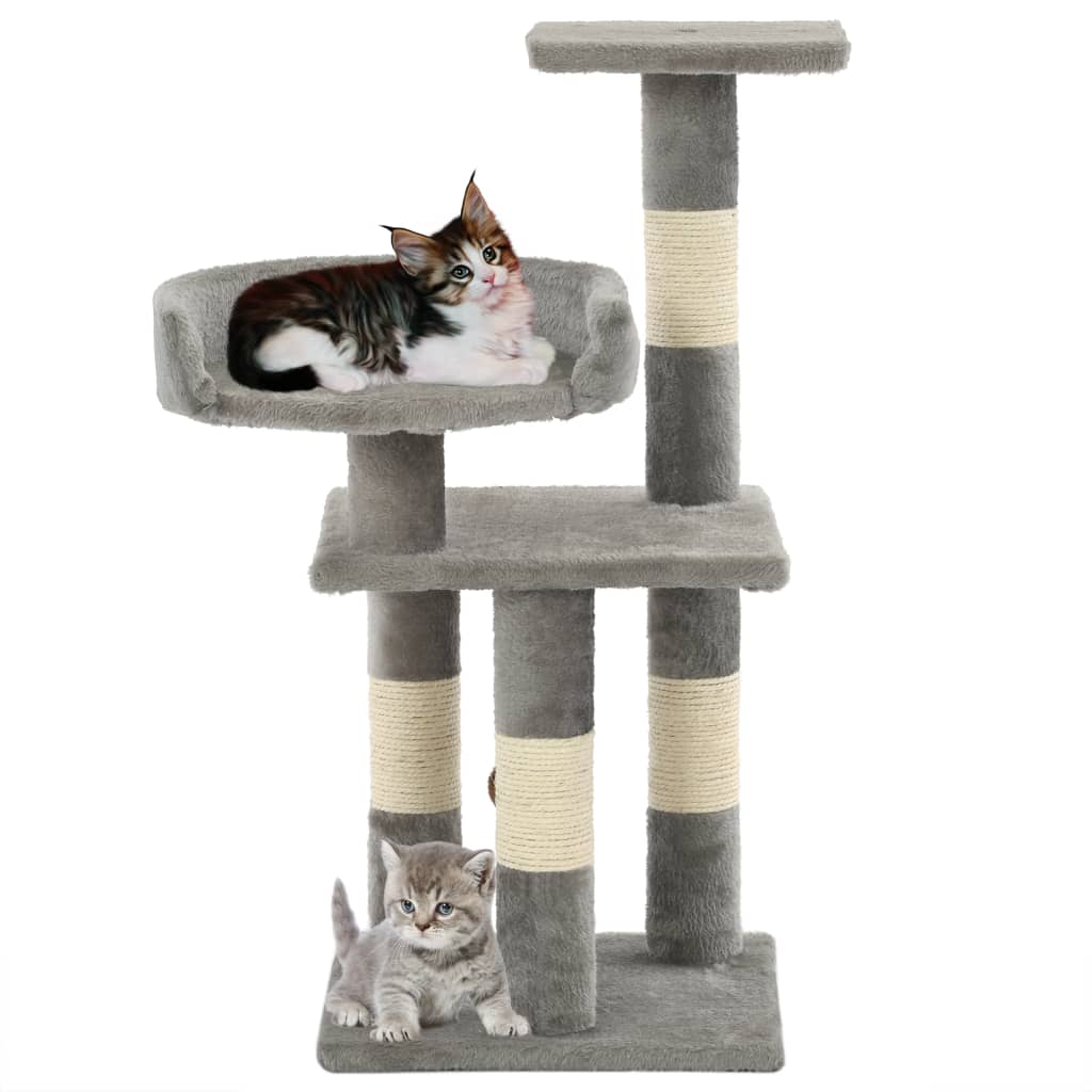 Kattenkrabpaal met sisal krabpalen 65 cm grijs is nu te koop bij PeponiXL, paradijselijk wonen!
