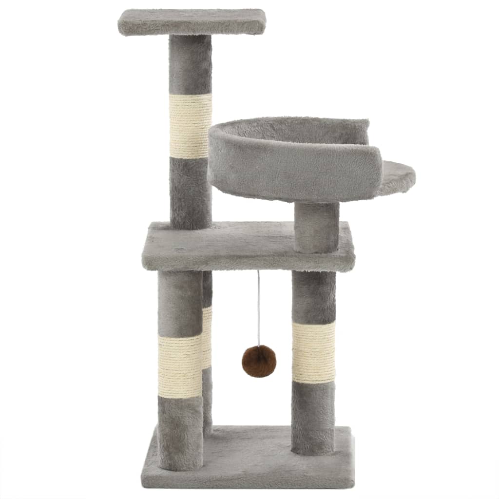 Kattenkrabpaal met sisal krabpalen 65 cm grijs is nu te koop bij PeponiXL, paradijselijk wonen!