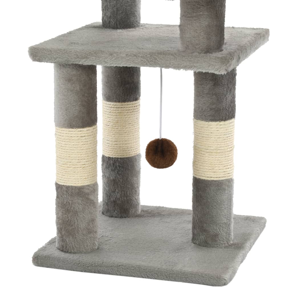 Kattenkrabpaal met sisal krabpalen 65 cm grijs is nu te koop bij PeponiXL, paradijselijk wonen!