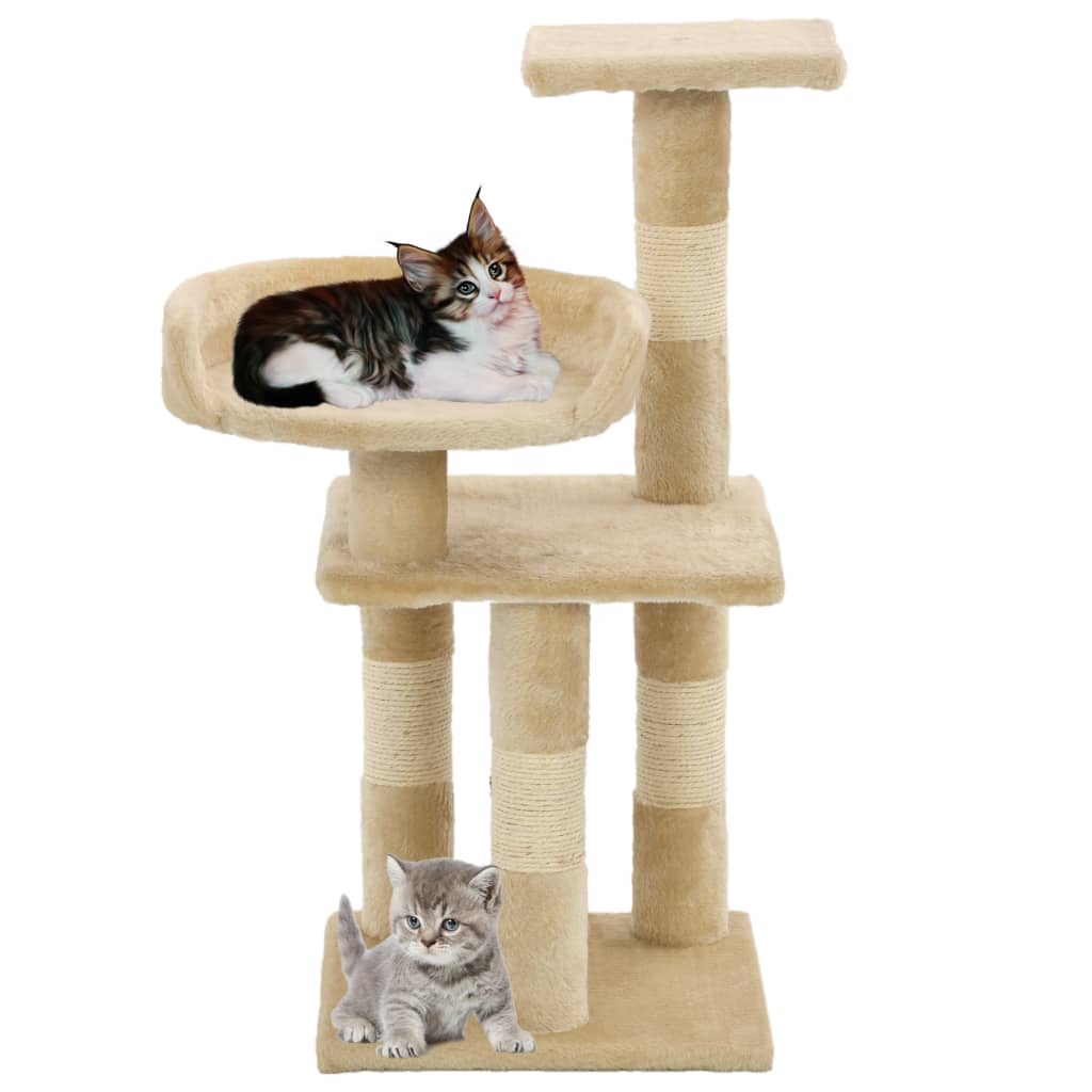 Kattenkrabpaal met sisal krabpalen 65 cm beige is nu te koop bij PeponiXL, paradijselijk wonen!