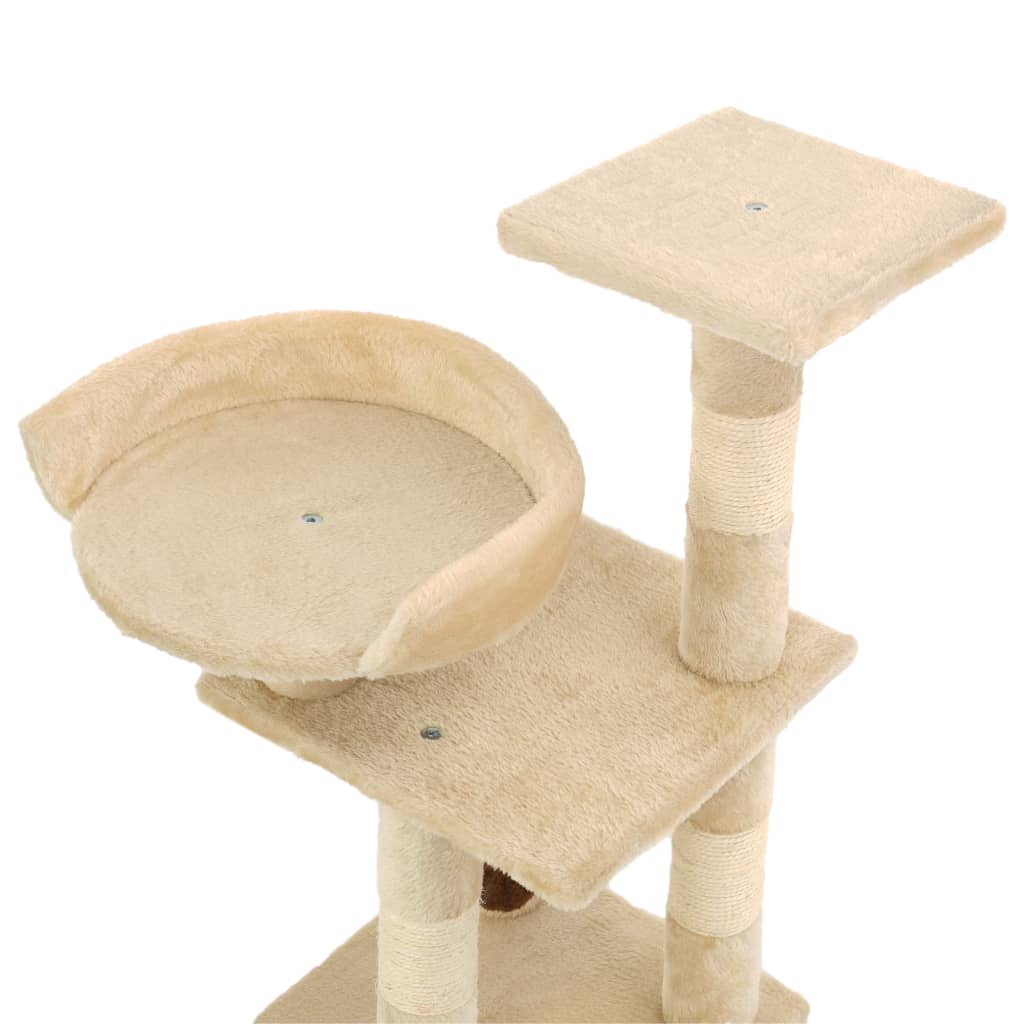 Kattenkrabpaal met sisal krabpalen 65 cm beige is nu te koop bij PeponiXL, paradijselijk wonen!