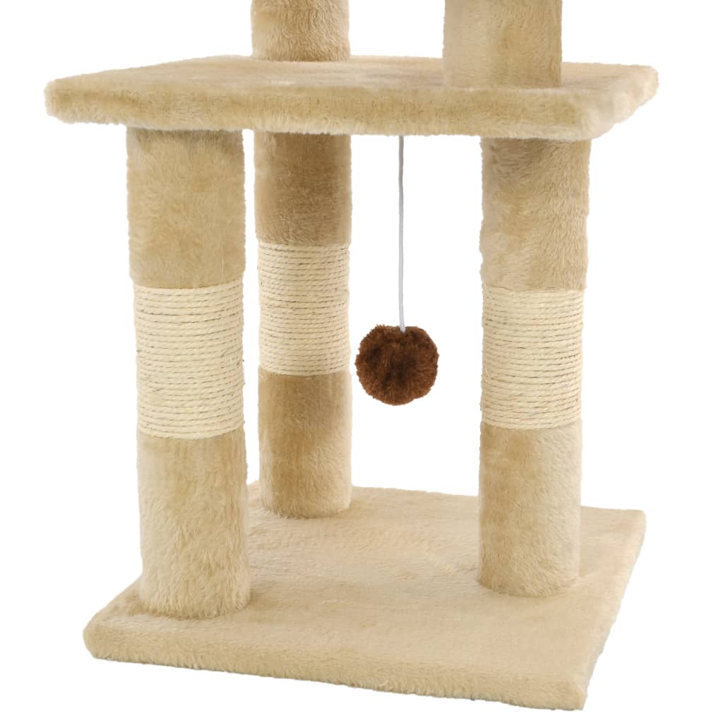 Kattenkrabpaal met sisal krabpalen 65 cm beige is nu te koop bij PeponiXL, paradijselijk wonen!