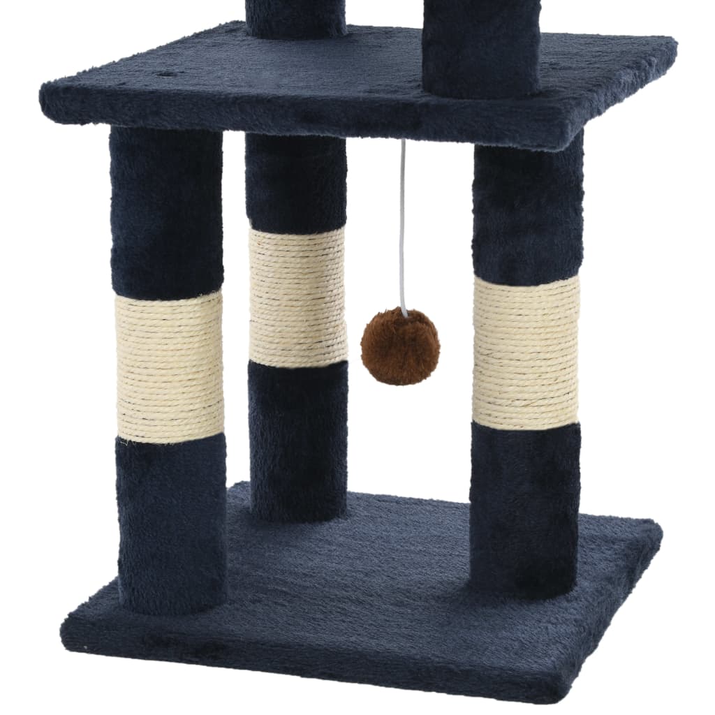Kattenkrabpaal met sisal krabpalen 65 cm blauw is nu te koop bij PeponiXL, paradijselijk wonen!