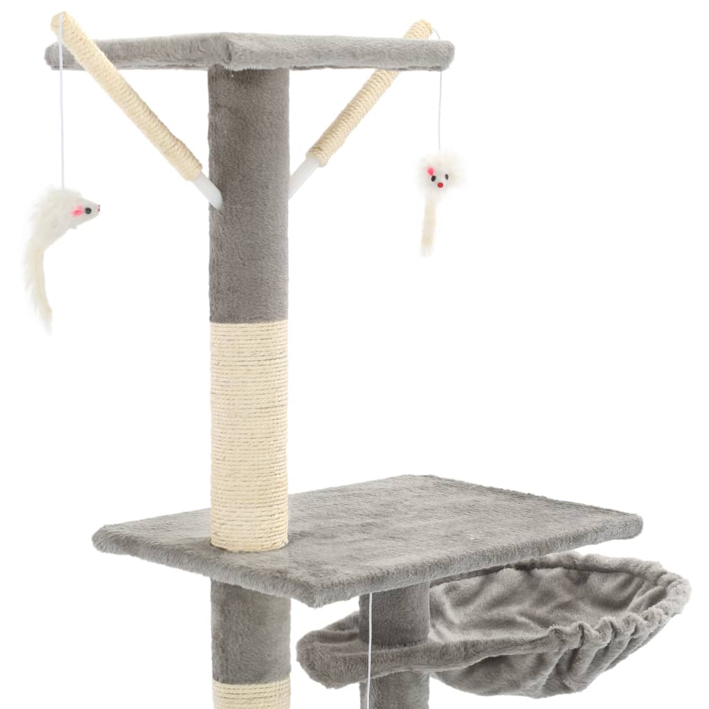Kattenkrabpaal met sisal krabpalen 230-250 cm grijs is nu te koop bij PeponiXL, paradijselijk wonen!