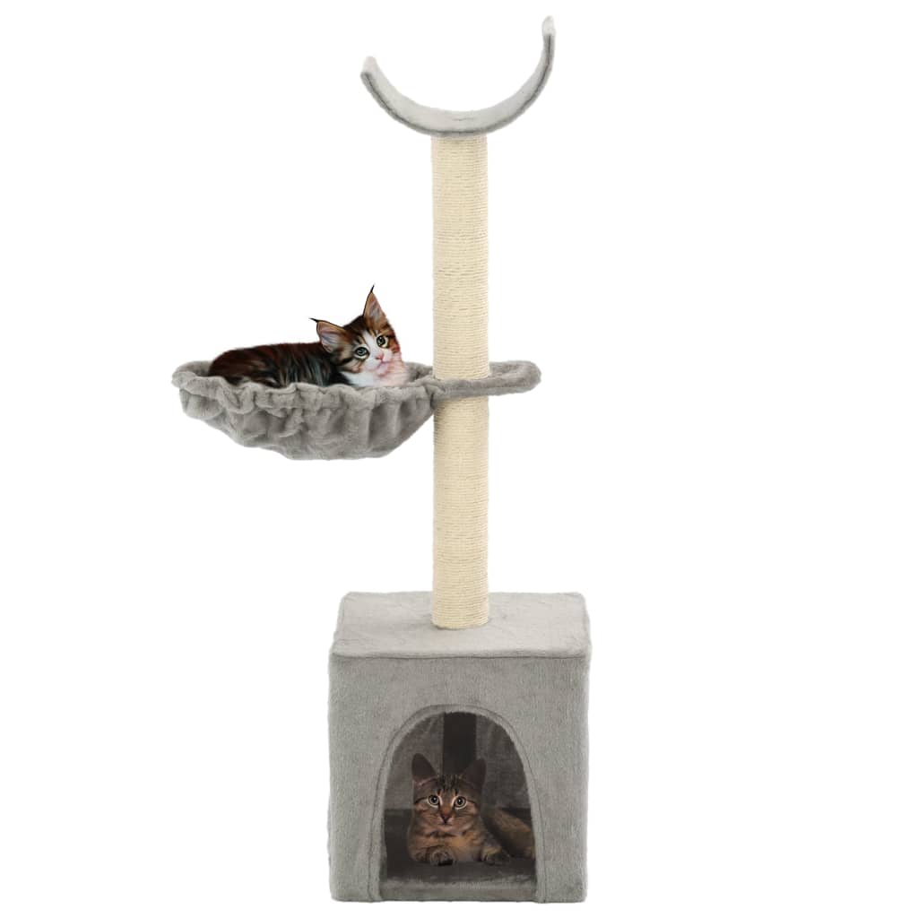 Kattenkrabpaal met sisal krabpalen 105 cm grijs is nu te koop bij PeponiXL, paradijselijk wonen!