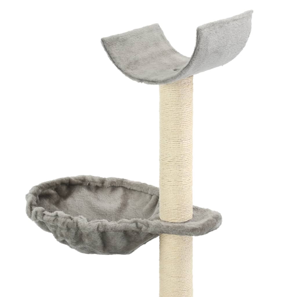 Kattenkrabpaal met sisal krabpalen 105 cm grijs is nu te koop bij PeponiXL, paradijselijk wonen!