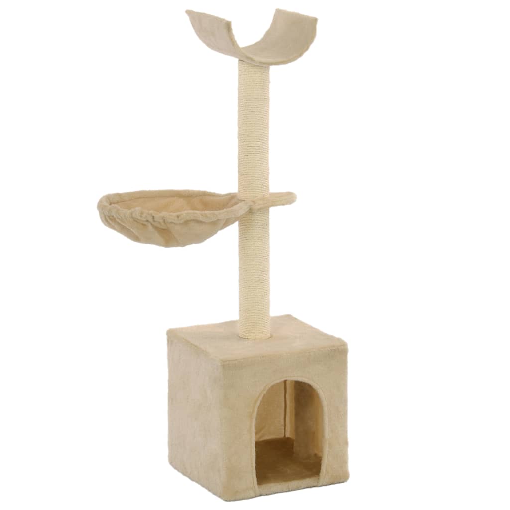 Kattenkrabpaal met sisal krabpalen 105 cm beige is nu te koop bij PeponiXL, paradijselijk wonen!