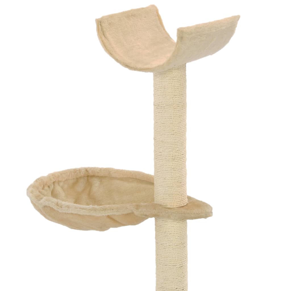 Kattenkrabpaal met sisal krabpalen 105 cm beige is nu te koop bij PeponiXL, paradijselijk wonen!