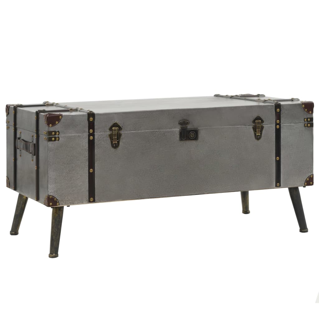 Salontafel 102x51x47,5 cm MDF en aluminium is nu te koop bij PeponiXL, paradijselijk wonen!