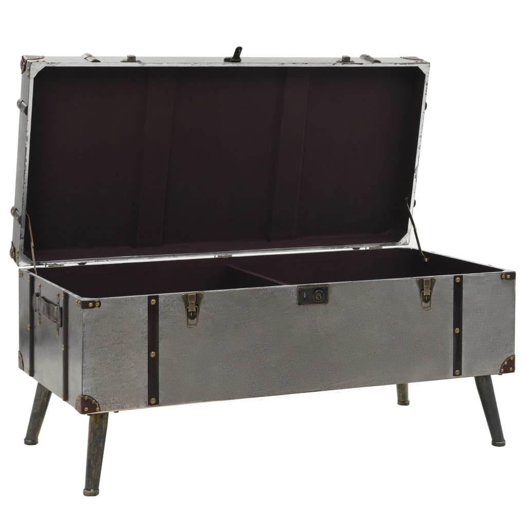 Salontafel 102x51x47,5 cm MDF en aluminium is nu te koop bij PeponiXL, paradijselijk wonen!