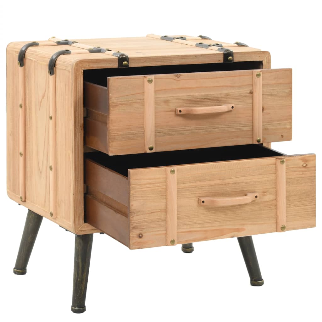 Nachtkastje 50x35x57 cm massief vurenhout is nu te koop bij PeponiXL, paradijselijk wonen!