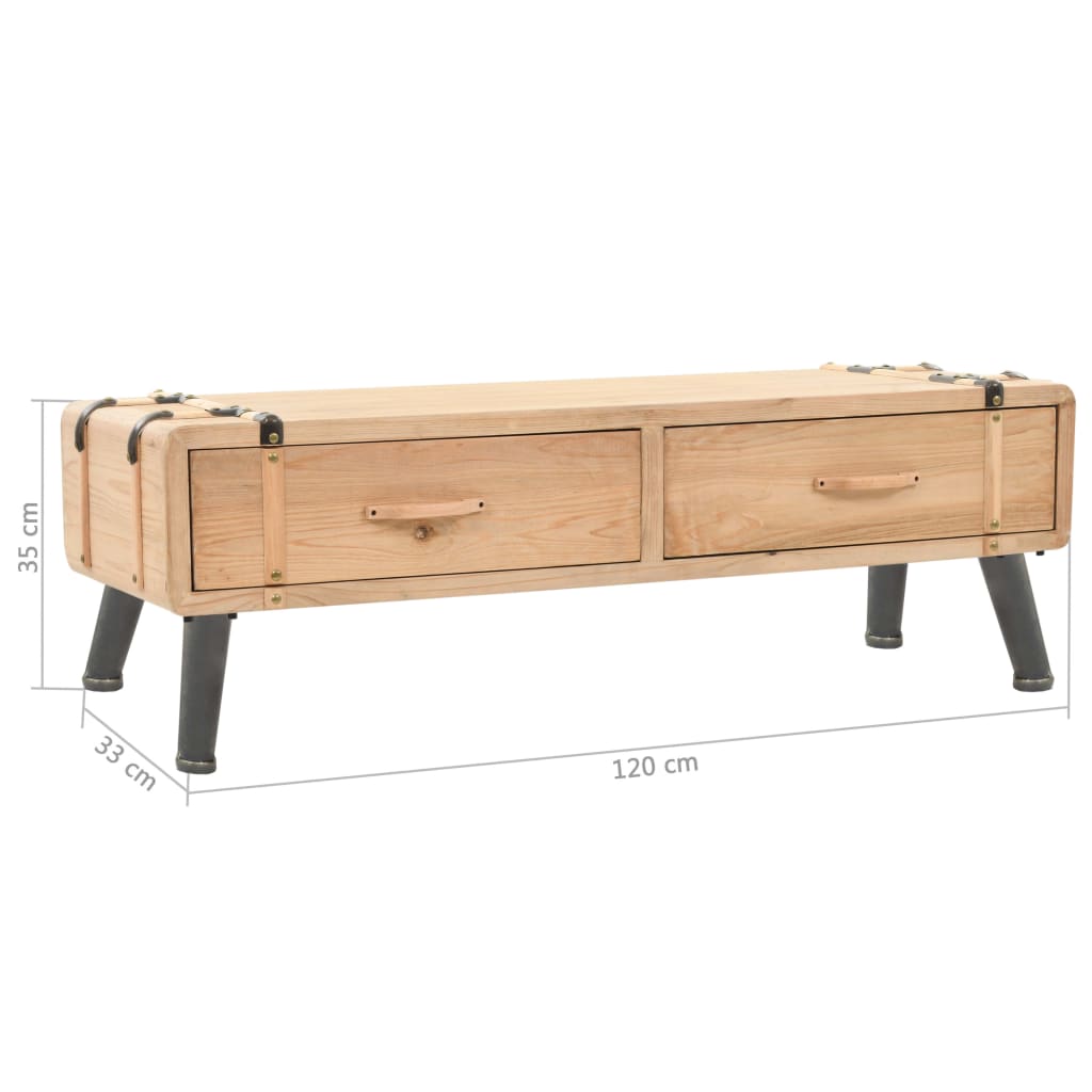 Tv-meubel 120x33x35 cm massief vurenhout is nu te koop bij PeponiXL, paradijselijk wonen!