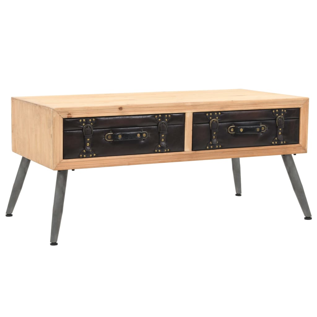 Salontafel 115x55x50 cm massief vurenhout is nu te koop bij PeponiXL, paradijselijk wonen!